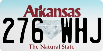 AR license plate 276WHJ