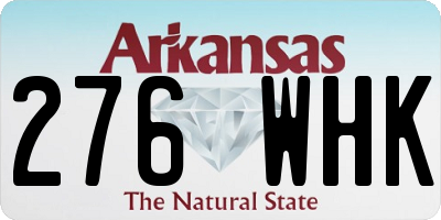 AR license plate 276WHK