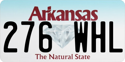 AR license plate 276WHL