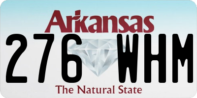 AR license plate 276WHM