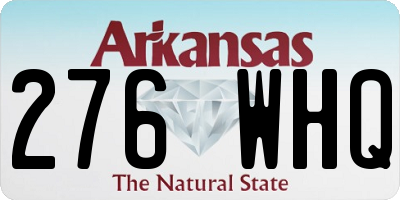 AR license plate 276WHQ