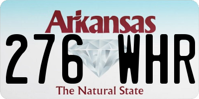 AR license plate 276WHR