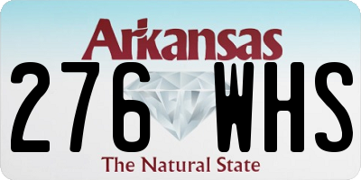 AR license plate 276WHS
