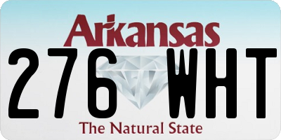 AR license plate 276WHT