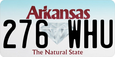 AR license plate 276WHU