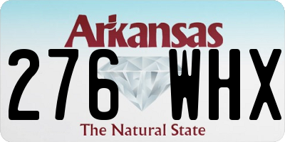 AR license plate 276WHX