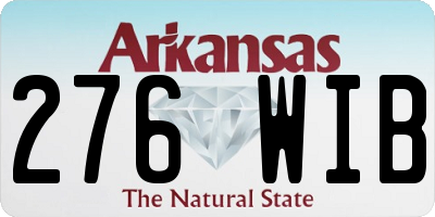 AR license plate 276WIB