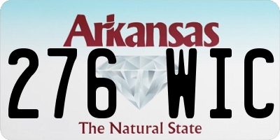 AR license plate 276WIC