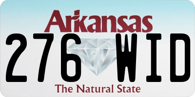 AR license plate 276WID