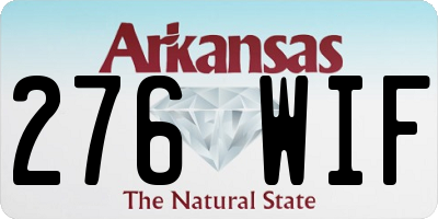 AR license plate 276WIF