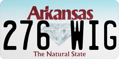 AR license plate 276WIG