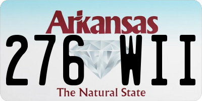 AR license plate 276WII