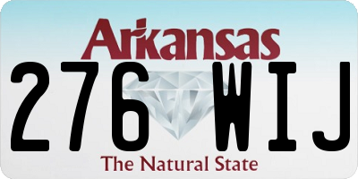 AR license plate 276WIJ