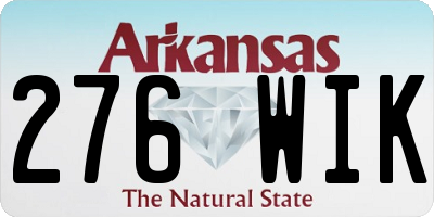 AR license plate 276WIK