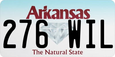 AR license plate 276WIL