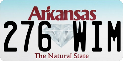 AR license plate 276WIM