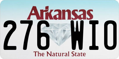 AR license plate 276WIO