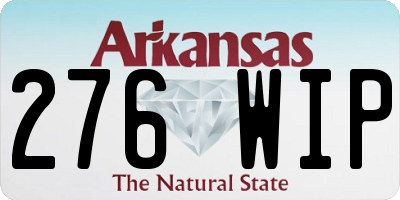 AR license plate 276WIP