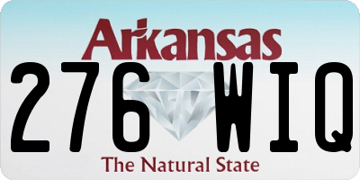 AR license plate 276WIQ