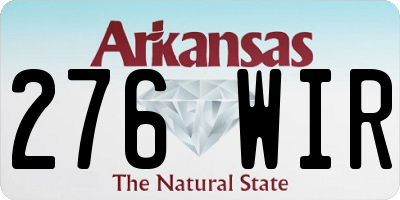 AR license plate 276WIR