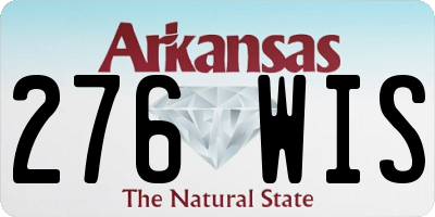 AR license plate 276WIS