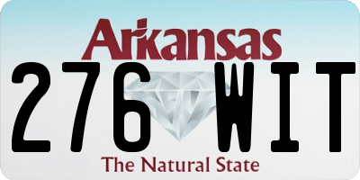 AR license plate 276WIT