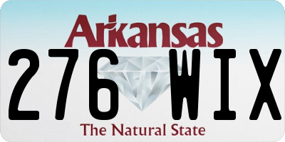 AR license plate 276WIX