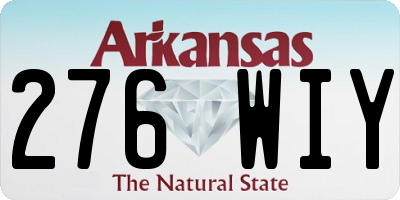 AR license plate 276WIY