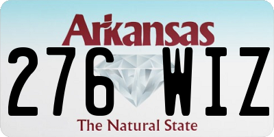 AR license plate 276WIZ