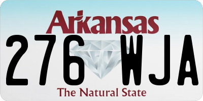 AR license plate 276WJA