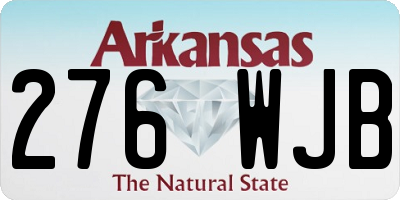 AR license plate 276WJB