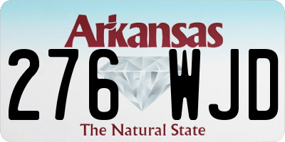 AR license plate 276WJD