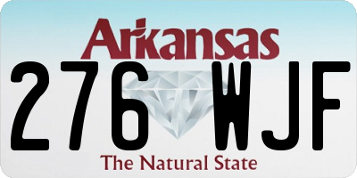 AR license plate 276WJF