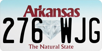 AR license plate 276WJG