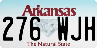 AR license plate 276WJH