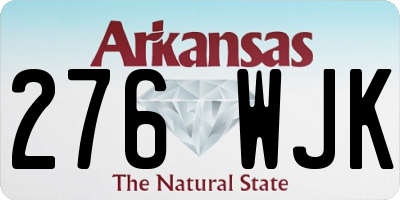 AR license plate 276WJK