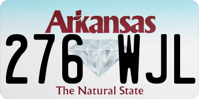 AR license plate 276WJL