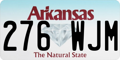 AR license plate 276WJM