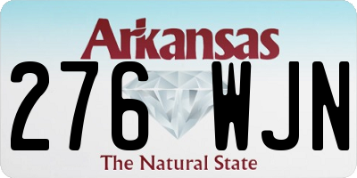 AR license plate 276WJN