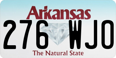 AR license plate 276WJO