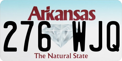 AR license plate 276WJQ
