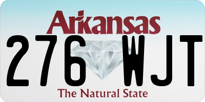 AR license plate 276WJT