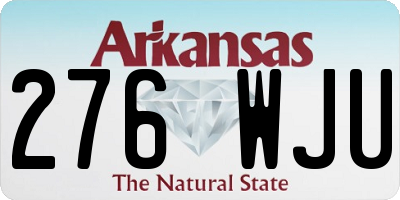 AR license plate 276WJU
