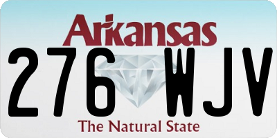 AR license plate 276WJV