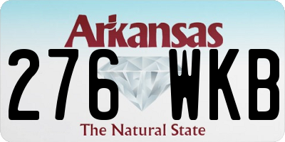 AR license plate 276WKB