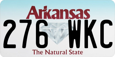 AR license plate 276WKC