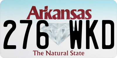AR license plate 276WKD