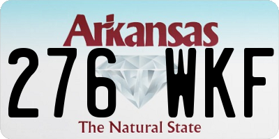 AR license plate 276WKF