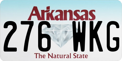 AR license plate 276WKG