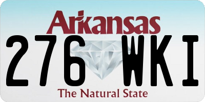 AR license plate 276WKI